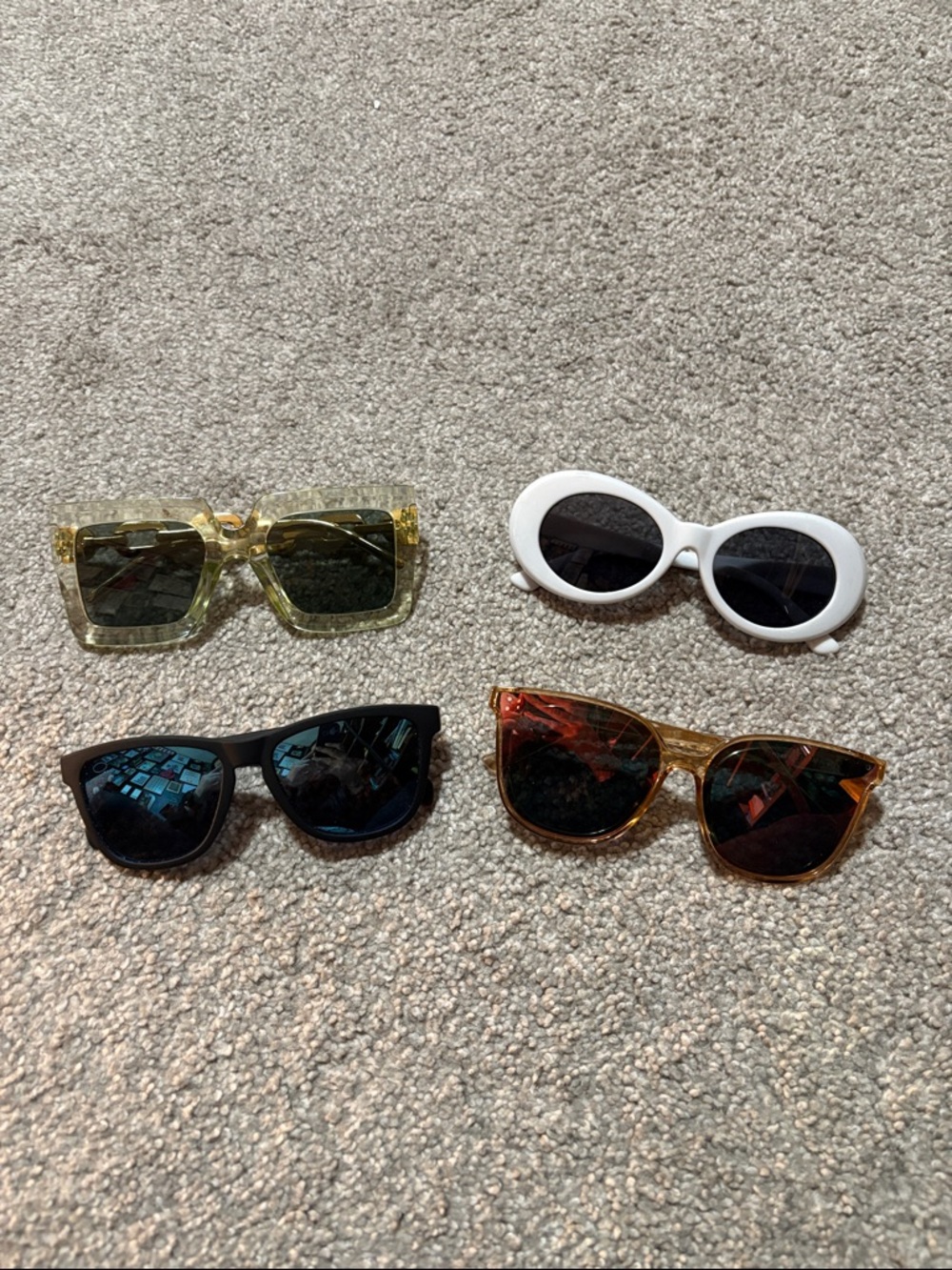 Assorted Women’s Sunglasses Set - White, Clear, Black, Amber Frames